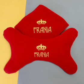 czerwony zestaw dla psa z imieniem frania sweetapaszka.pl